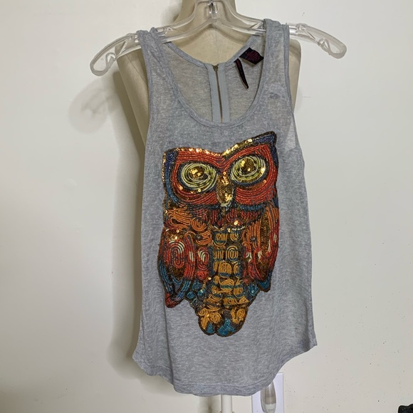 Heart n Crush Sequined Owl Tank - Picture 6 of 6